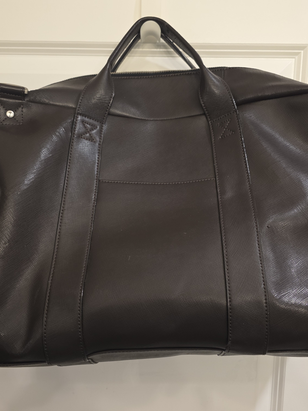 Jack Spade Leather Weekender Carry-On Duffle Bag No Shoulder Strap